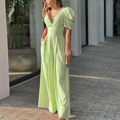 Fashion Elegant Plus Size Wide Legs Jumpsuit - Fashionner