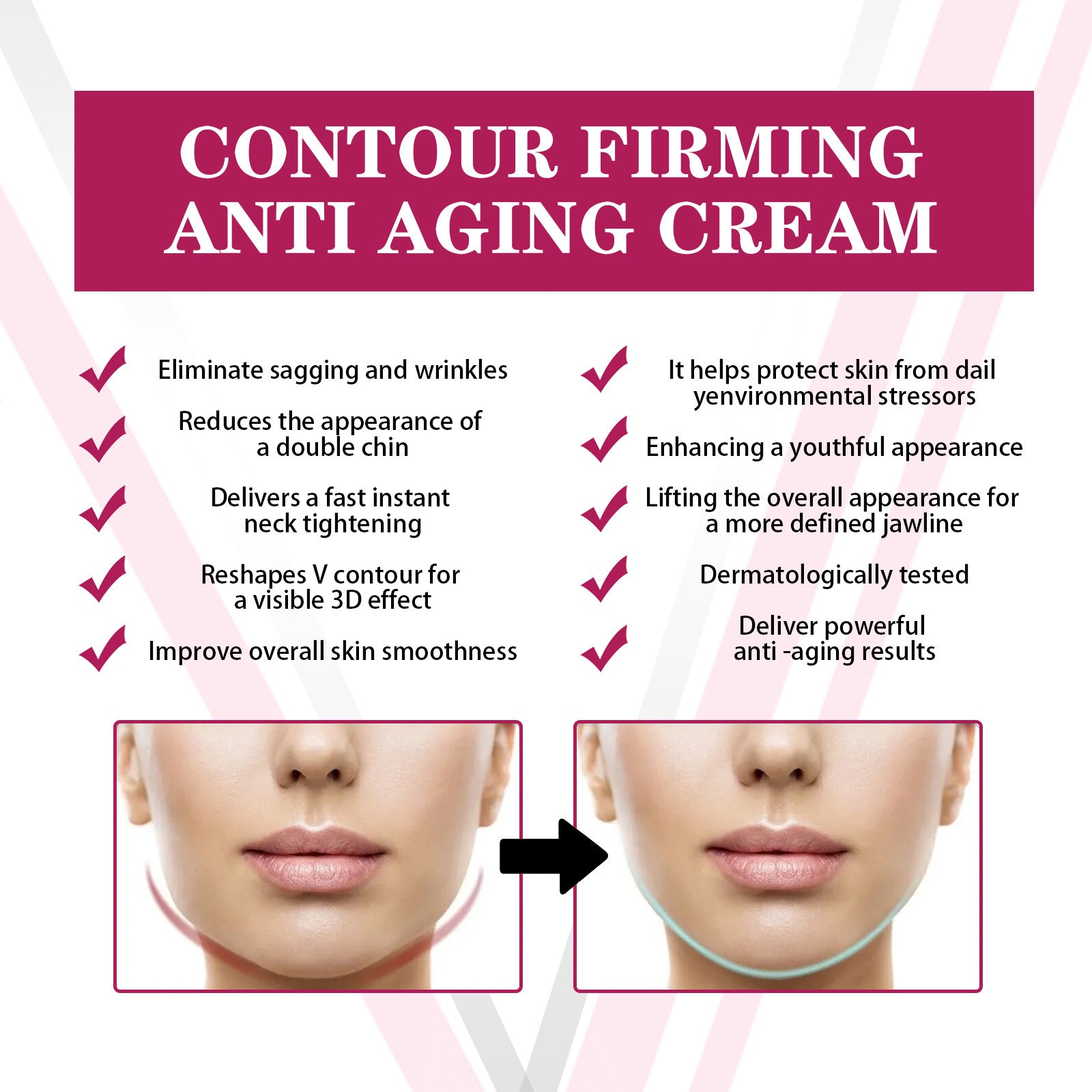 V Face Firming Contour Lifting Anti-aging Cream