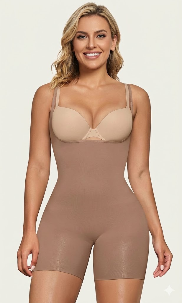 Buy Open Bust Shapewear Tummy Control Bodysuits For Women Seamless Compression High Waisted Body Shaper online at Fashionner.