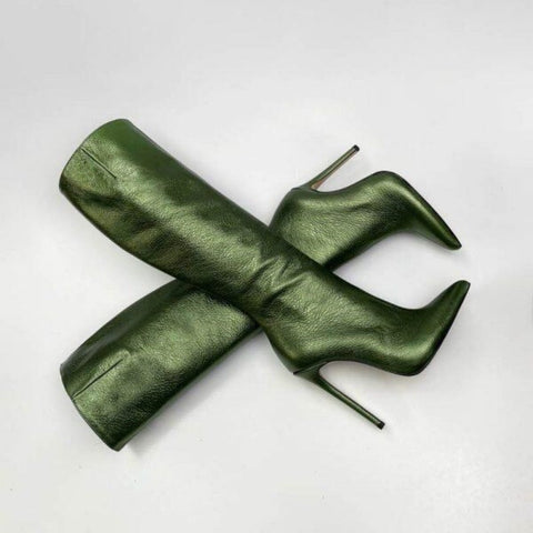 Pointed Toe Stiletto Heel High Leg Boot Foreign Trade Women's Boots - Fashionner
