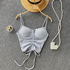 Women's Camisole Fashion Drawstring Slim Fit Vest - Fashionner