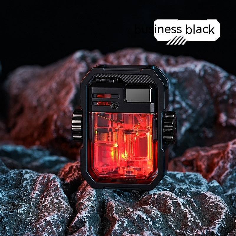 Windproof Transparent Gas Tank Gas Lighters Cool