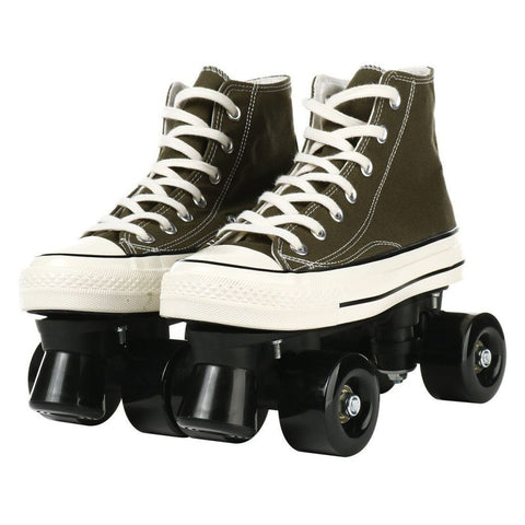 Patins à roulettes à quatre roues en toile pour hommes et femmes