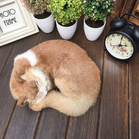 Sleeping Cat Home Decor Ornament
