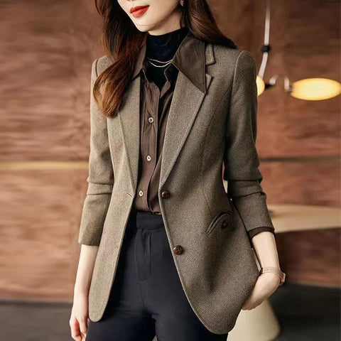 Blazer en laine pour femme, style mode