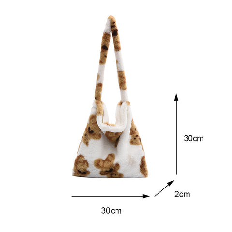 Portable Plush Handbag For Women - Fashionner