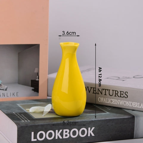 Petit vase en céramique Mini arrangement floral Hydroponique Ornements décoratifs simples