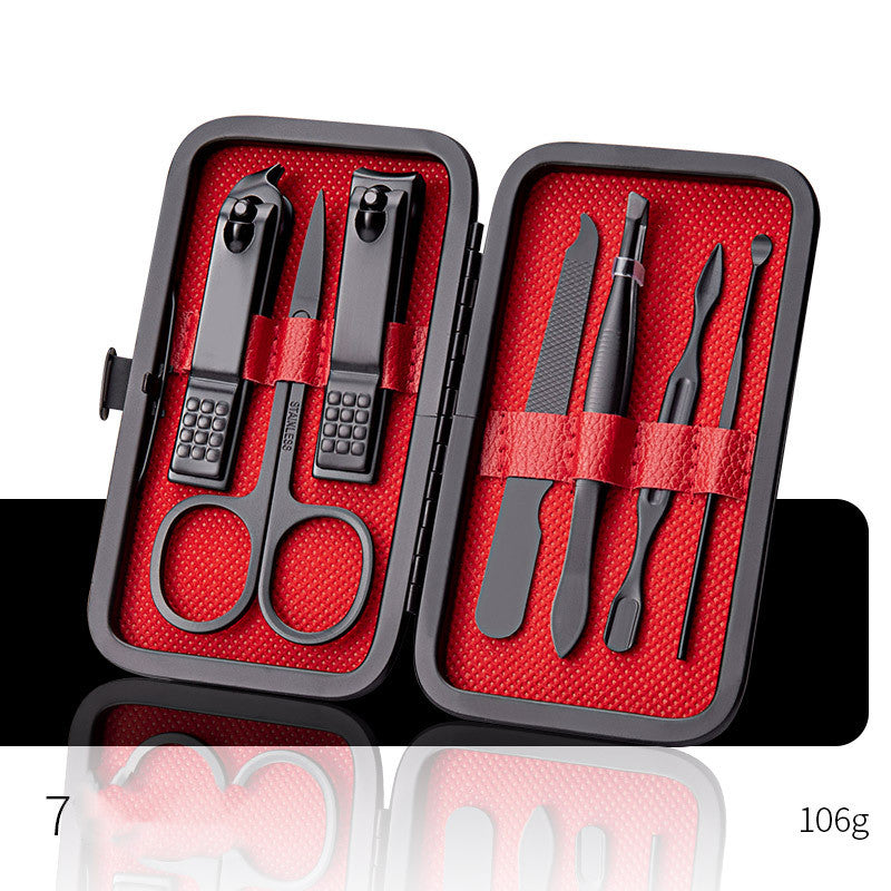 Professional Scissors Nail Clippers Set Ear Spoon Dead Skin Pliers Nail Cutting Pliers Pedicure Knife Nail Groove Trimmers - Fashionner