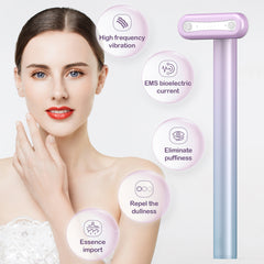 Wand Skin Care EMS Micro-current Introduction Rotatable Vibration Face And Neck Massage - Fashionner