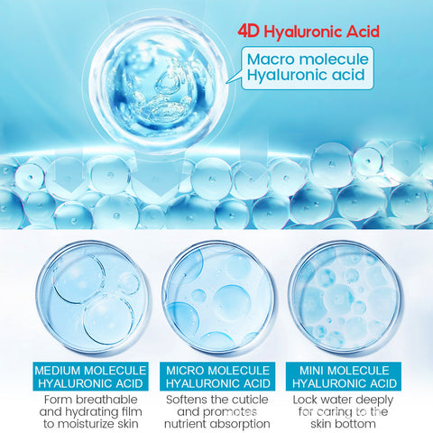 Sérum visage à l'acide hyaluronique anti-âge, rétrécit les pores, blanchissant, hydratant, crème pour le visage, soin des peaux sèches