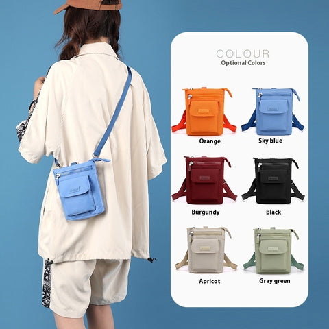 Sac à bandoulière en nylon pour téléphone portable de loisirs pour femmes