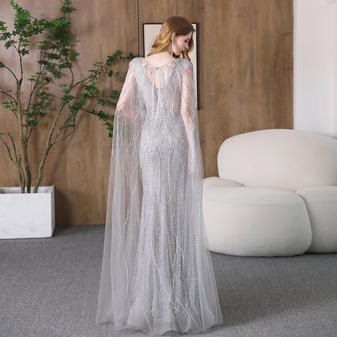 Robe de soirée sirène amincissante pour hôtesse de banquet