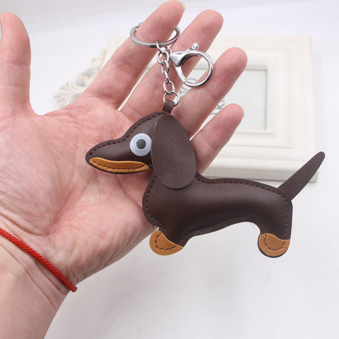 Porte-clés de voiture mode pendentif chien saucisse
