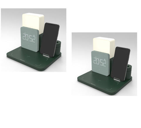 Réveil numérique à LED Veilleuse Chargeur sans fil magnétique