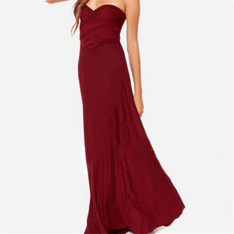 V-neck Long Dress Women Cross Strap Beauty Back Design Party Dresses - Fashionner