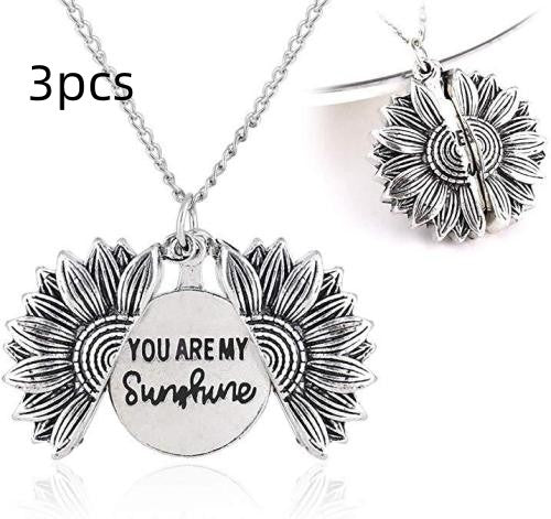 You Are My Sunshine Sunflower Necklace Women Men - Fashionner