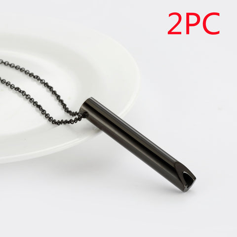 Collier de respiration Réglable Respiration Soulagement de la pression Ornement Bijoux de décompression en acier inoxydable