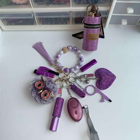 Lot porte-clés brise-vitre avec sifflet d'alarme