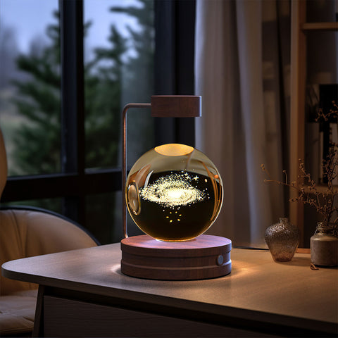 Veilleuse d'intérieur dinosaure cosmique boule de cristal, alimentée par USB, lumière chaude de chevet, cadeau d'anniversaire