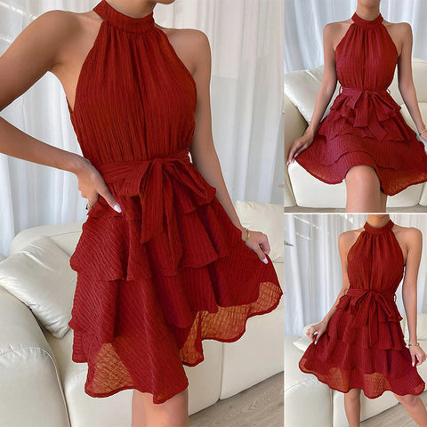 Robes Dos Nu Femme Robe Sans Manches à Volants