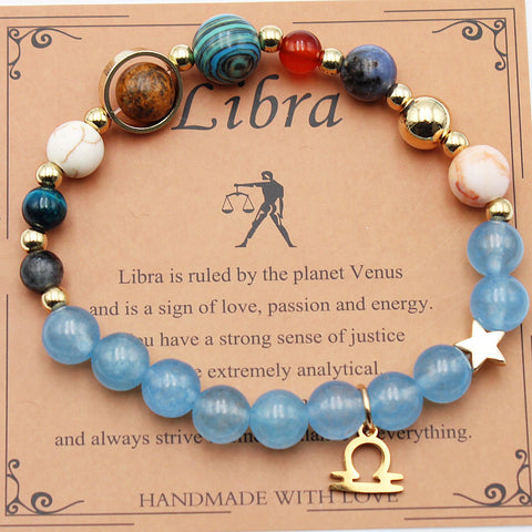 Bracelets Douze Constellations Pierres Naturelles Perles Huit Planètes