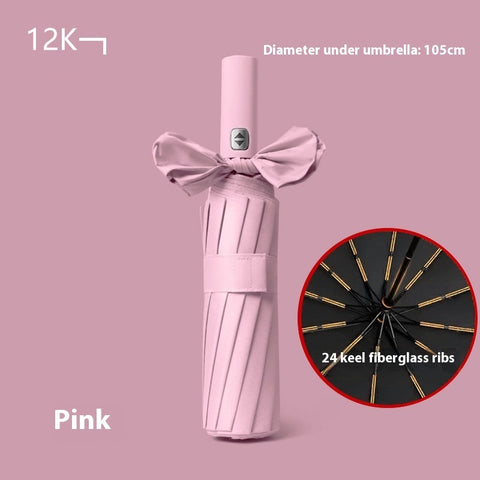 24 Bone Automatic Umbrella Reinforced Folding