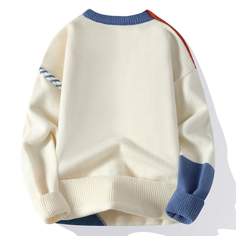 Pull colorblock Pull-over Hiver Mode Manche longue Vêtements pour hommes