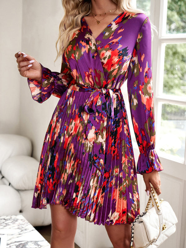 printed dress temperament elegant dress - Fashionner