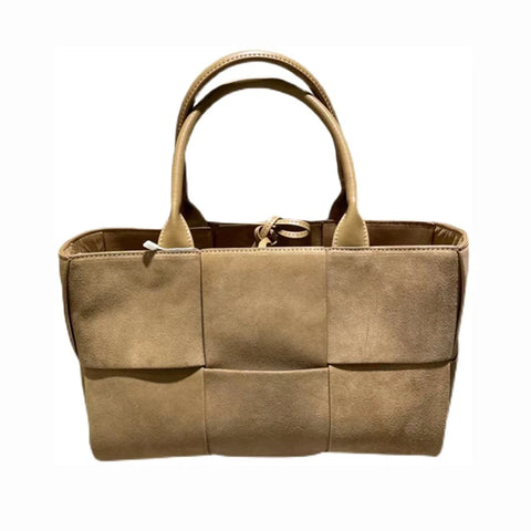 Buy New Luxury Ladies Bags Suede Leather Woven Women Tote Bags Shopping Bag Messenger Large Capacity Cowhide Bucket Handbag online at Fashionner.